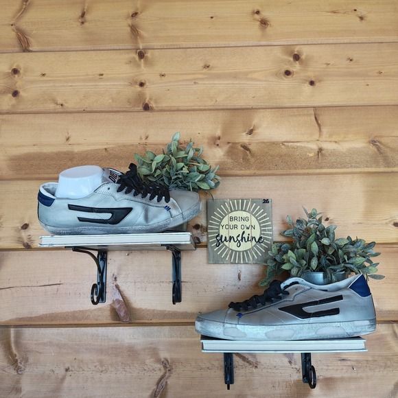 Diesel S-Leroji Low X Lifestyle Sneaker Shoe Goldengoose Metallic Distress 10.5